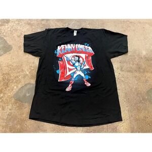 Kenny Omega Pro Wrestling Crate Captain of America T Shirt Mens XL Black Tultex